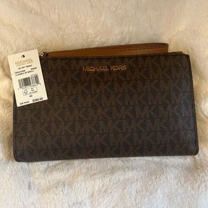 MK Double Zip Wristlet